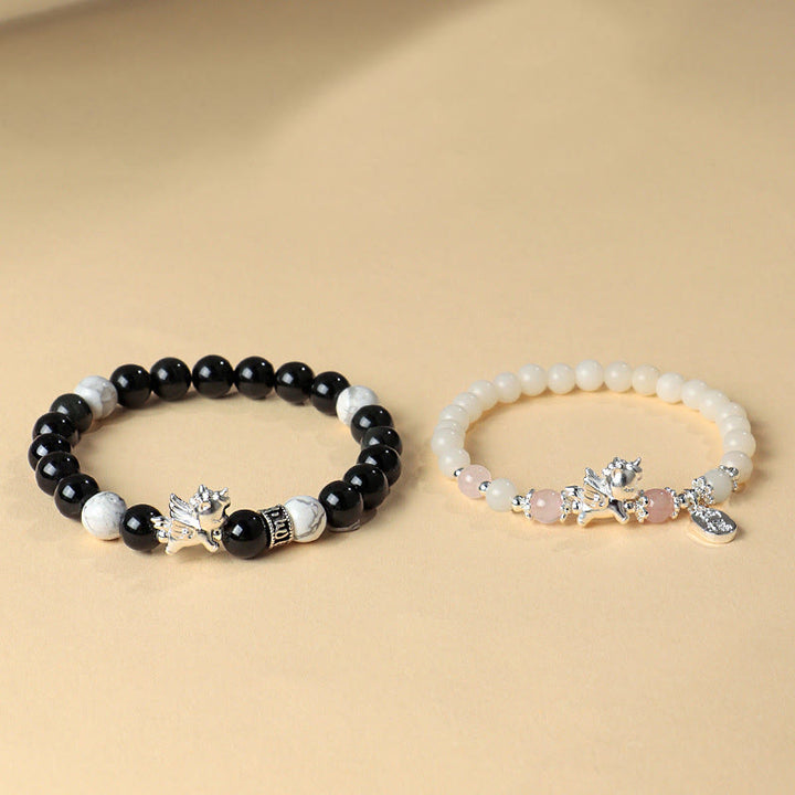 Buddha Stones999スターリングシルバー 馬年 天然黒曜石 菩提樹の強さブレスレット - image 13