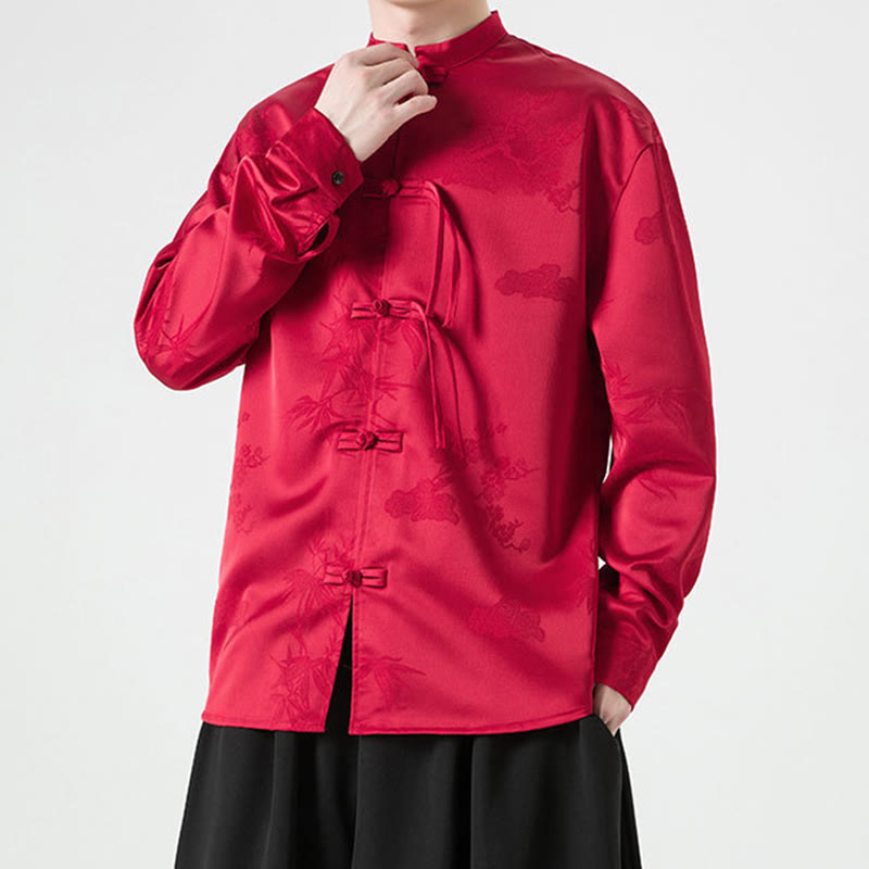 Buddha Stones無地 カエルボタンデザイン 唐装 メンズ 長袖ジャケット - image 5