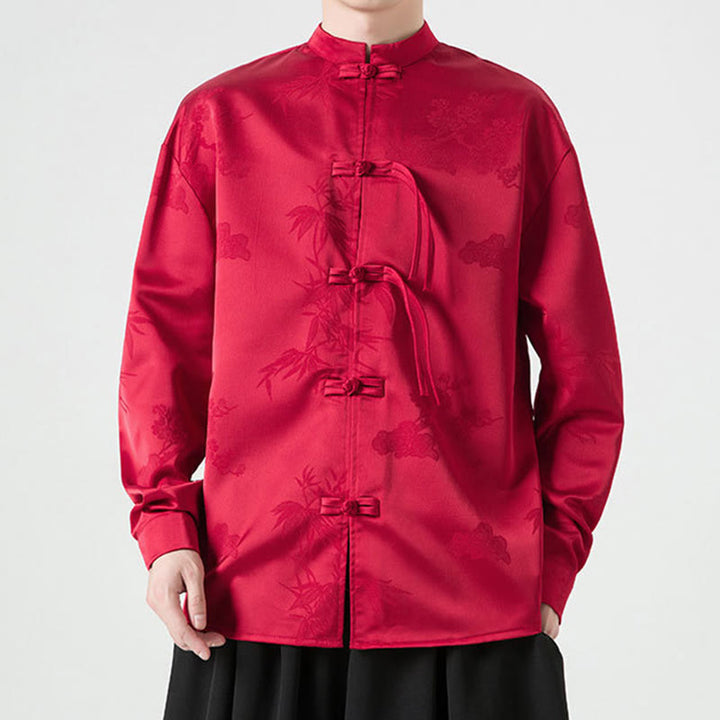 Buddha Stones無地 カエルボタンデザイン 唐装 メンズ 長袖ジャケット - image 3