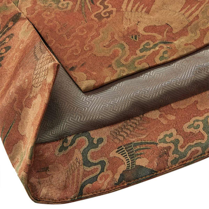 Buddha Stones 100% マルベリーシルク 30匁 鳳凰 吉祥雲 長袖 メンズジャケット - image 8