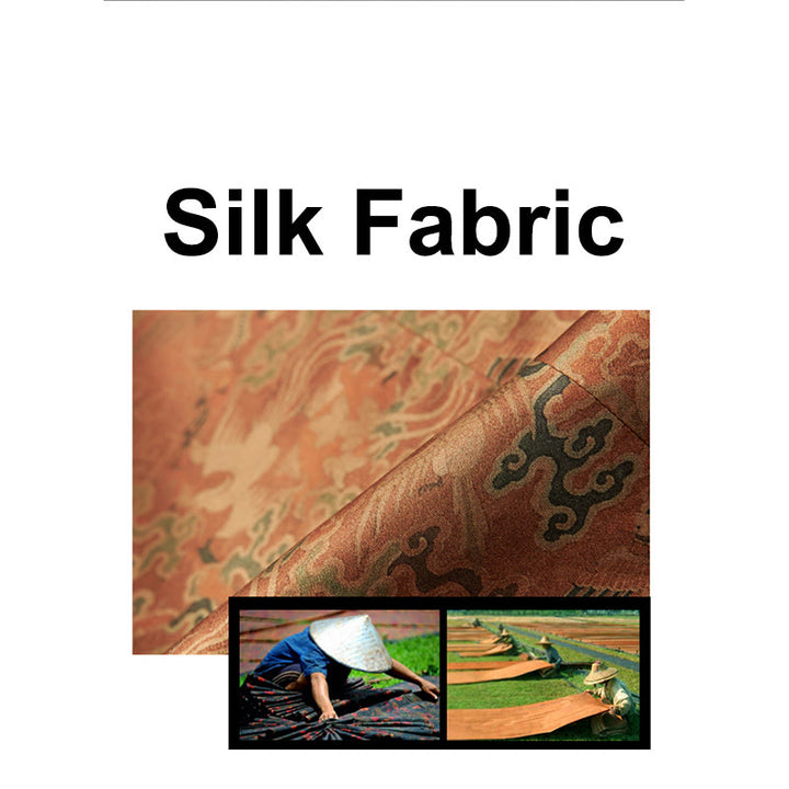 Buddha Stones 100% マルベリーシルク 30匁 鳳凰 吉祥雲 長袖 メンズジャケット - image 14