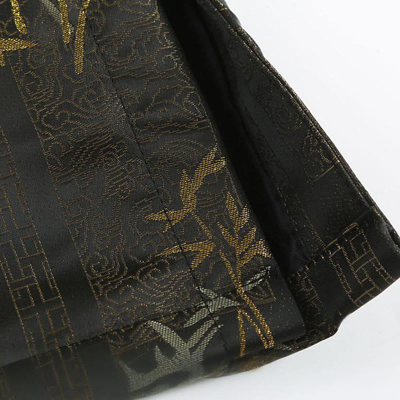 Buddha Stonesゴールデンバンブージャカードフロッグボタン長袖メンズジャケット（ポケット付き） - image 11