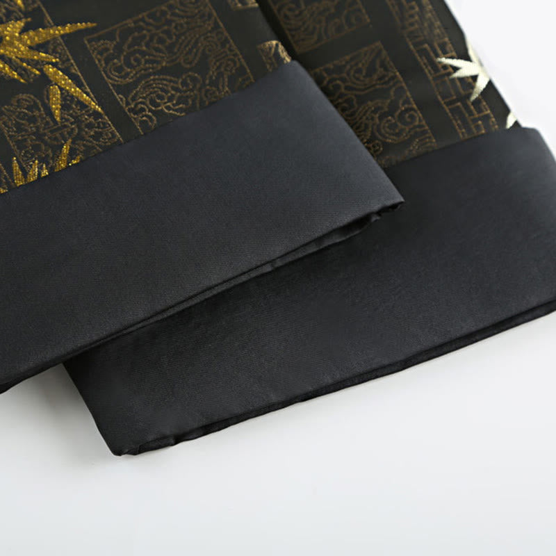 Buddha Stonesゴールデンバンブージャカードフロッグボタン長袖メンズジャケット（ポケット付き） - image 10