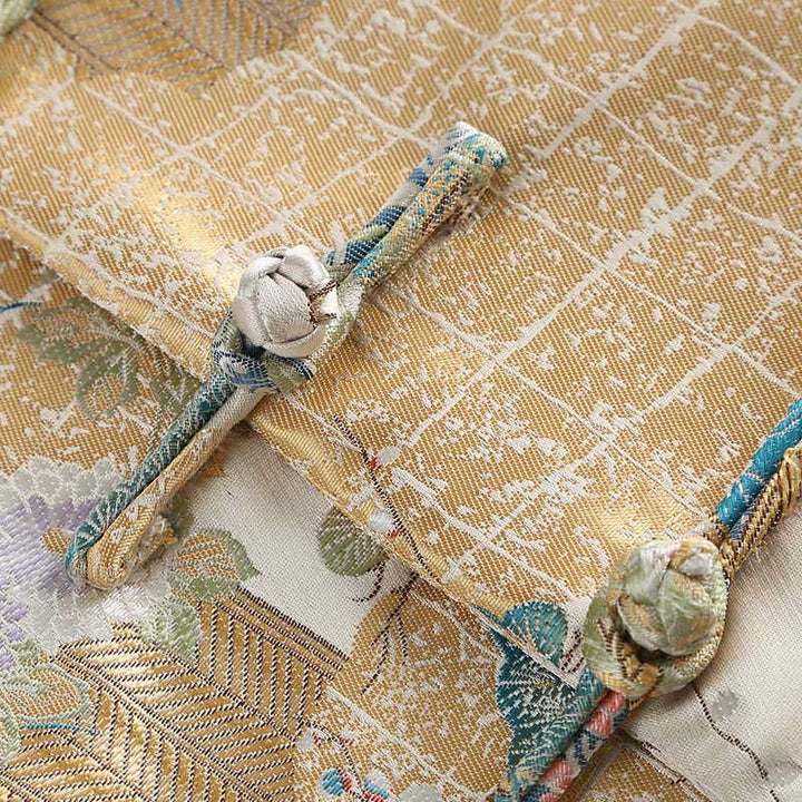 Buddha Stonesマンダリンダック 牡丹 花 カエルボタン 長袖 メンズ ジャケット ポケット付き - image 10