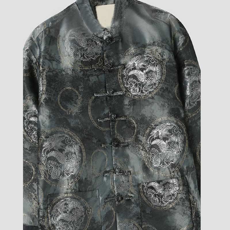 Buddha Stones麒麟山 カエルボタン 長袖 メンズ ジャケット ポケット付き - image 2