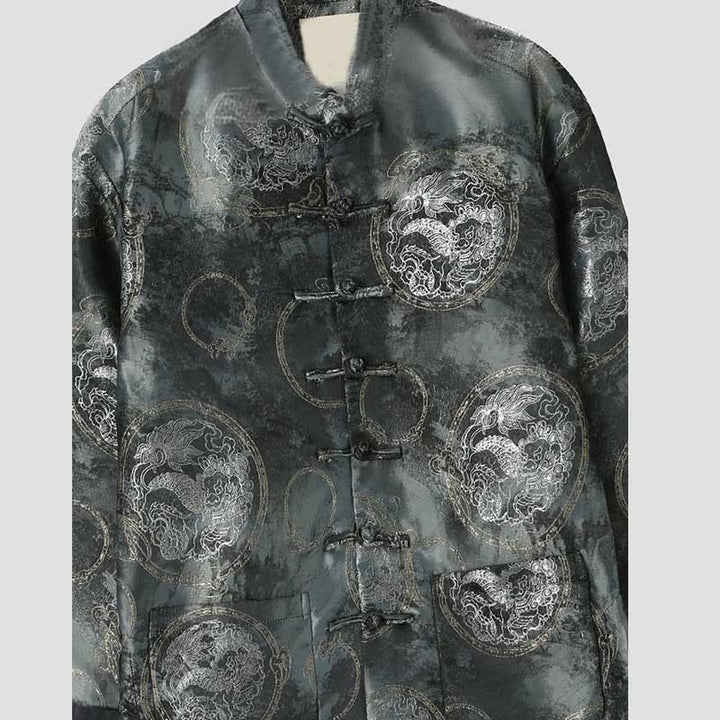 Buddha Stones麒麟山 カエルボタン 長袖 メンズ ジャケット ポケット付き - image 2