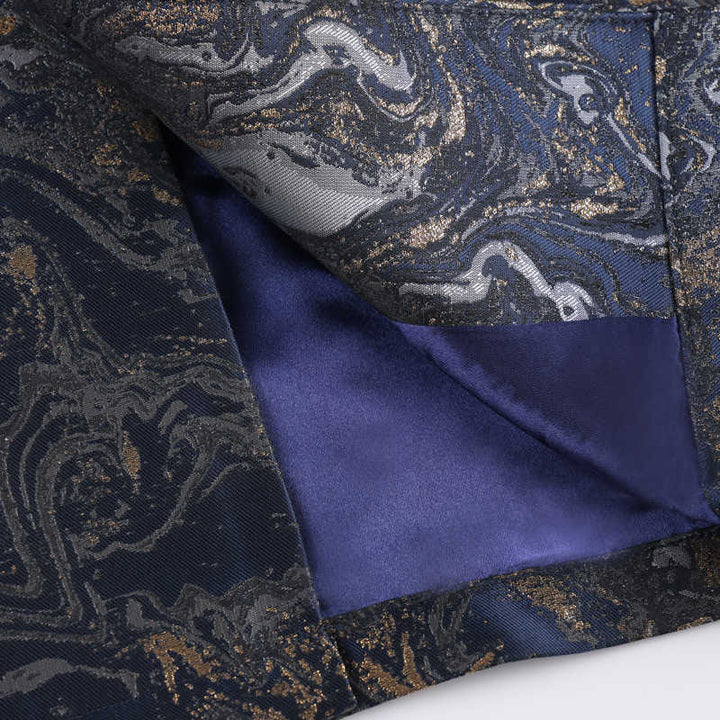 Buddha Stonesと青い流水山カエルボタンの長袖メンズジャケット（ポケット付き） - image 10