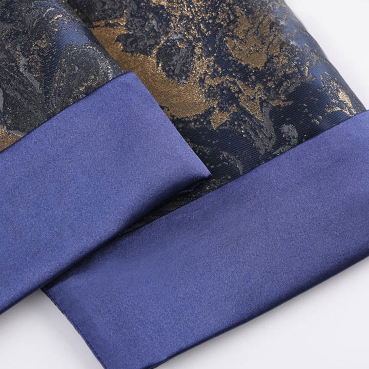 Buddha Stonesと青い流水山カエルボタンの長袖メンズジャケット（ポケット付き） - image 11