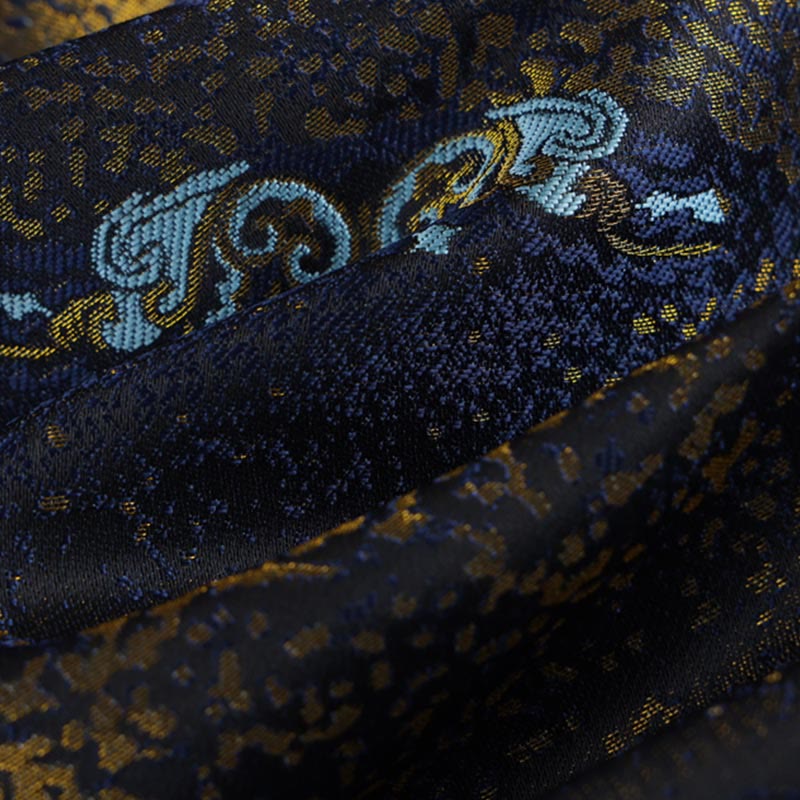 Buddha Stonesゴールデンデザートブルーフラワー カエルボタン 長袖 メンズジャケット ポケット付き - image 14