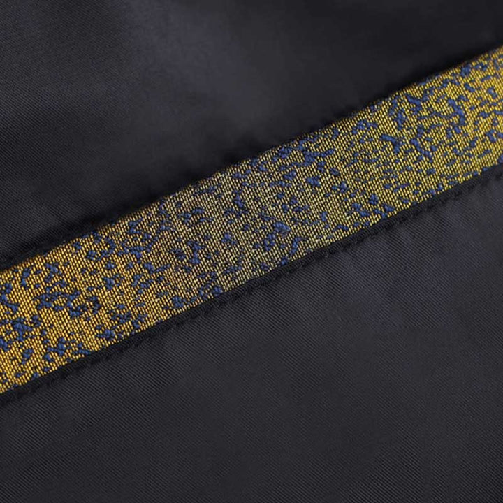 Buddha Stonesゴールデンデザートブルーフラワー カエルボタン 長袖 メンズジャケット ポケット付き - image 12