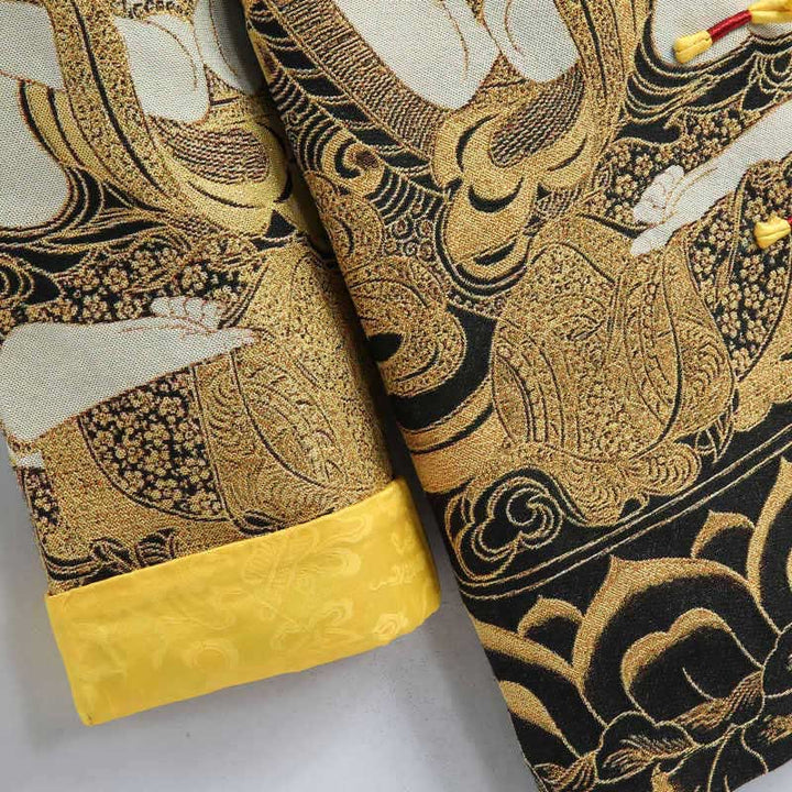 Buddha Stones石観音カエルボタン長袖メンズジャケット - image 8