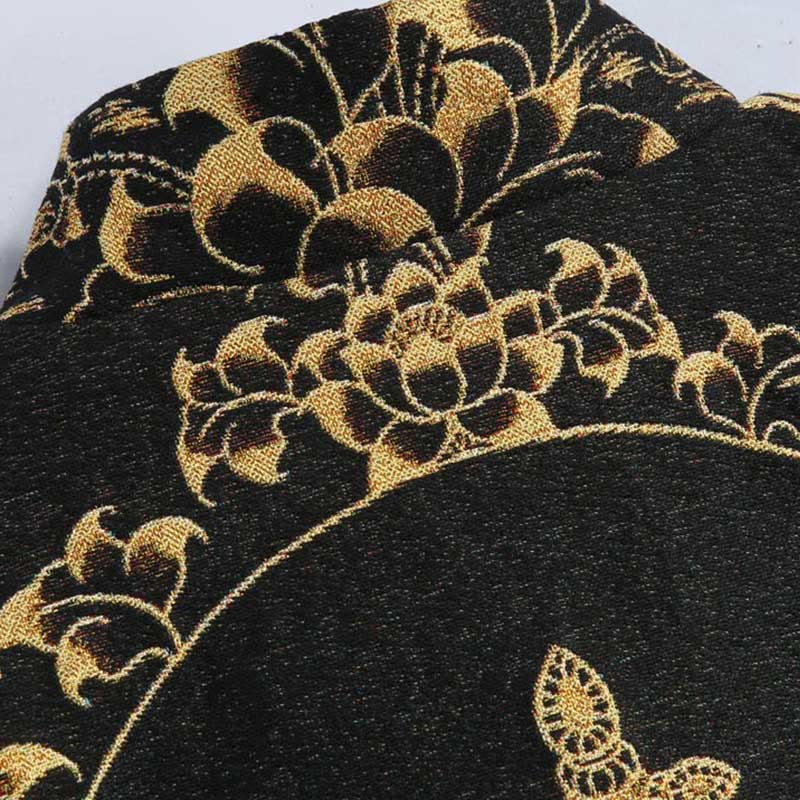 Buddha Stones石観音カエルボタン長袖メンズジャケット - image 4