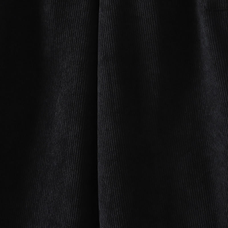 Buddha Stonesフリース裏地 ハイウエスト レディース ワイドレッグ コーデュロイ コットンパンツ ポケット付き - image 12