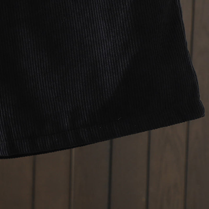 Buddha Stonesフリース裏地 ハイウエスト レディース ワイドレッグ コーデュロイ コットンパンツ ポケット付き - image 14