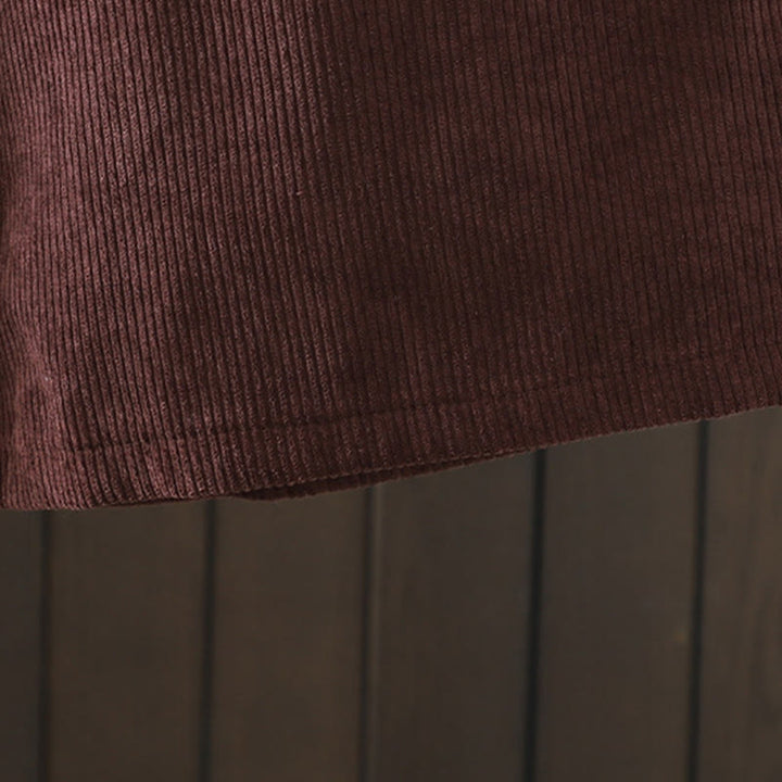 Buddha Stonesフリース裏地 ハイウエスト レディース ワイドレッグ コーデュロイ コットンパンツ ポケット付き - image 7