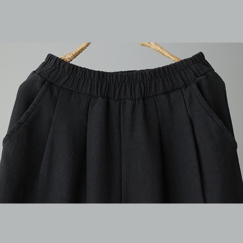 Buddha Stones冬用 レディース コットン サーマル フリース裏地 アンクル丈 パンツ ポケット付き - image 8