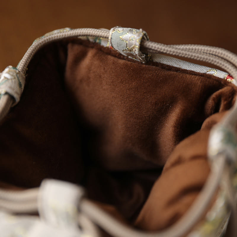 Buddha Stonesの花柄 小型ジュエリー収納ギフトバッグ 8×8×8cm - image 4