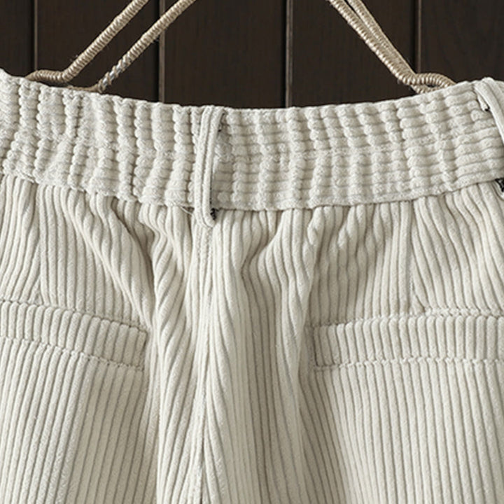 Buddha Stonesレディース 冬用 無地 コーデュロイ コットン ハイウエスト フリース裏地 ハーレムパンツ ポケット付き - image 2