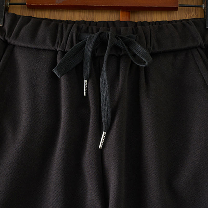 Buddha Stonesカジュアル 厚手 伸縮性ウエスト ストレートレッグ レディース 冬パンツ ポケット付き - image 1