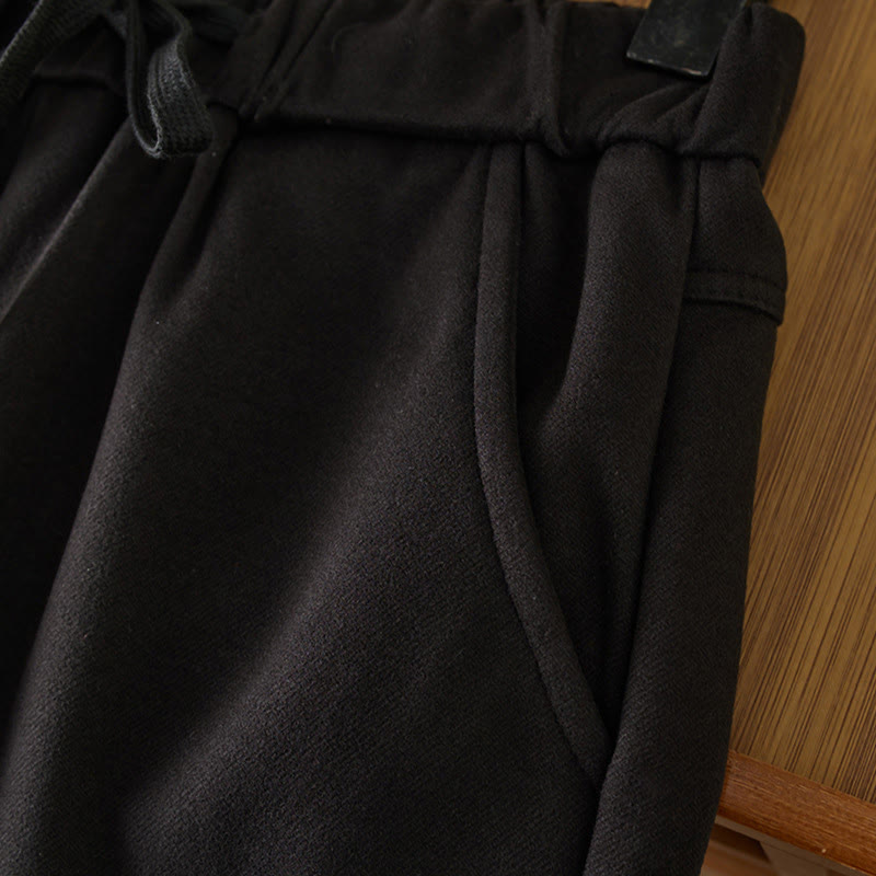 Buddha Stonesカジュアル 厚手 伸縮性ウエスト ストレートレッグ レディース 冬パンツ ポケット付き - image 3