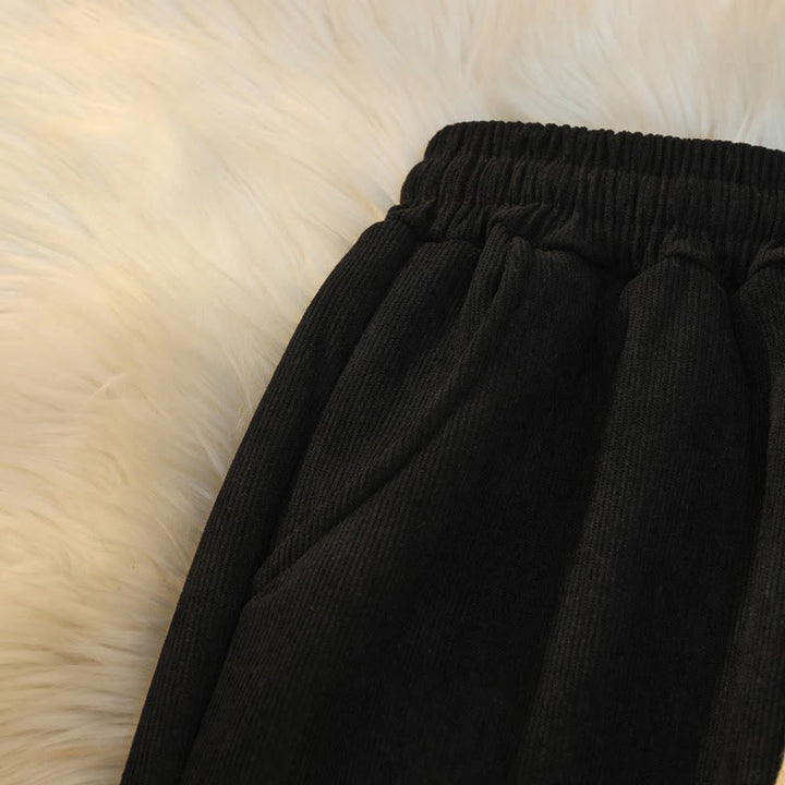 Buddha Stonesレディース パッチワーク コットン コーデュロイ フリース裏地 ワイドレッグパンツ ポケット付き - image 19