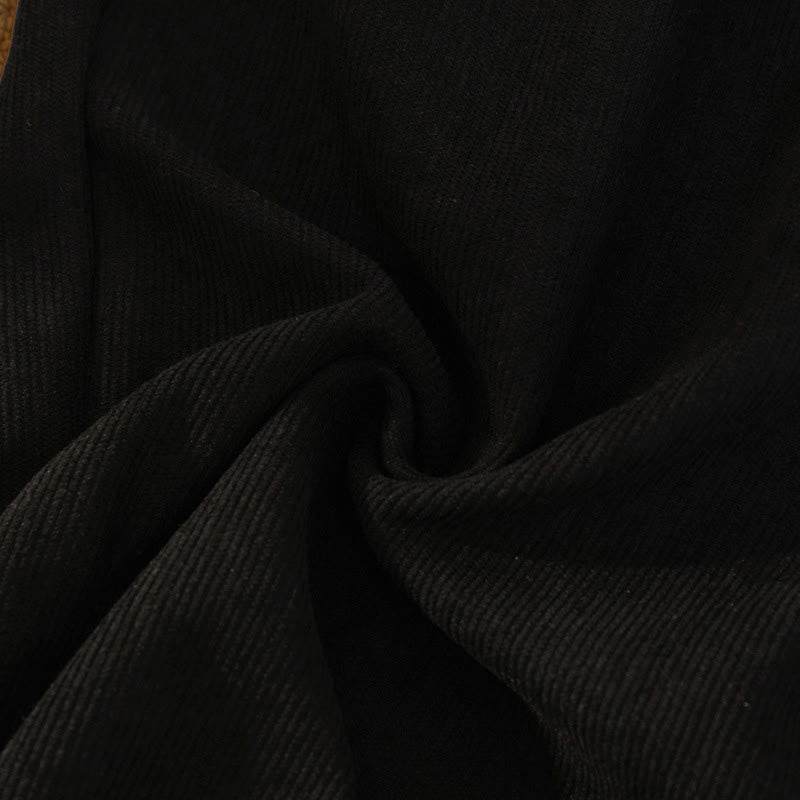 Buddha Stonesレディース パッチワーク コットン コーデュロイ フリース裏地 ワイドレッグパンツ ポケット付き - image 20