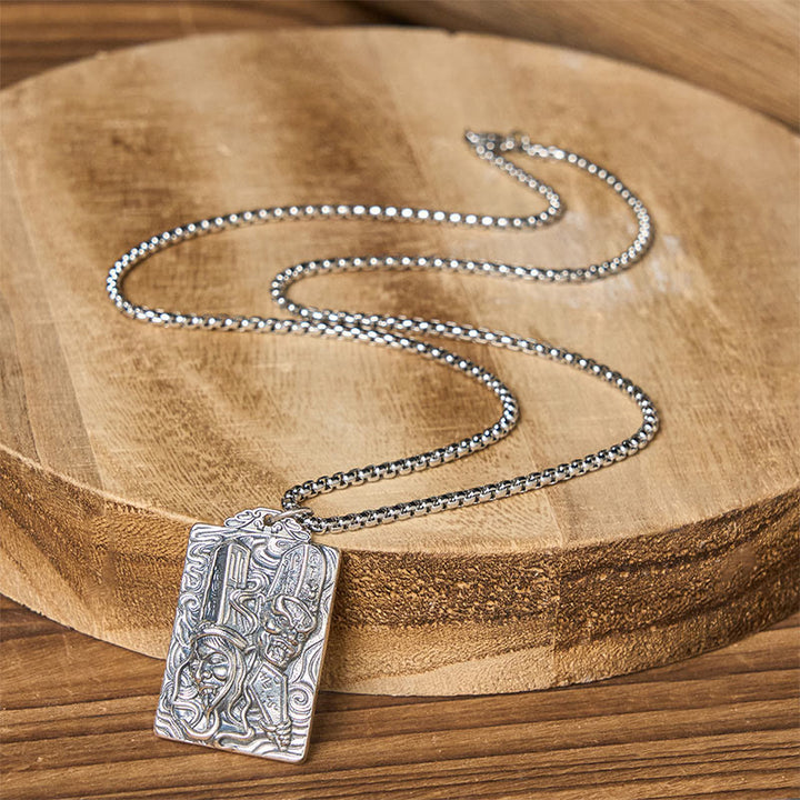 Buddha Stones 銅製 ブラック ホワイト 無常模様 バランスペンダントネックレス - image 7