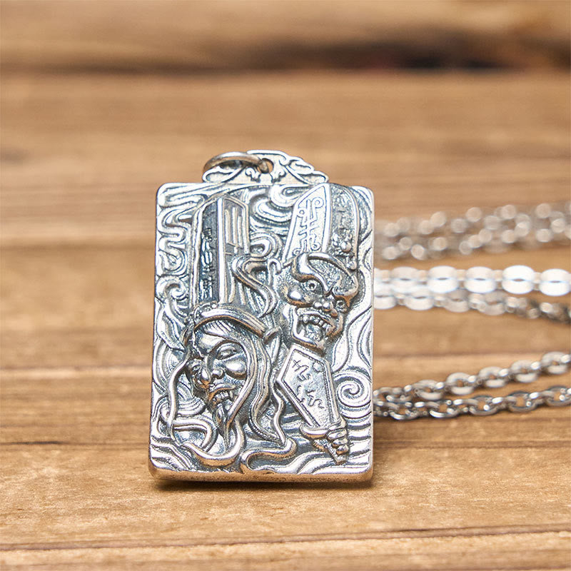 Buddha Stones 銅製 ブラック ホワイト 無常模様 バランスペンダントネックレス - image 4