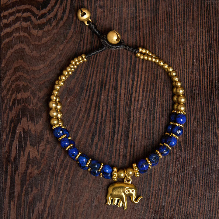 Buddha Stonesターコイズ象幸運二重層メッキ銅強さブレスレット - image 14