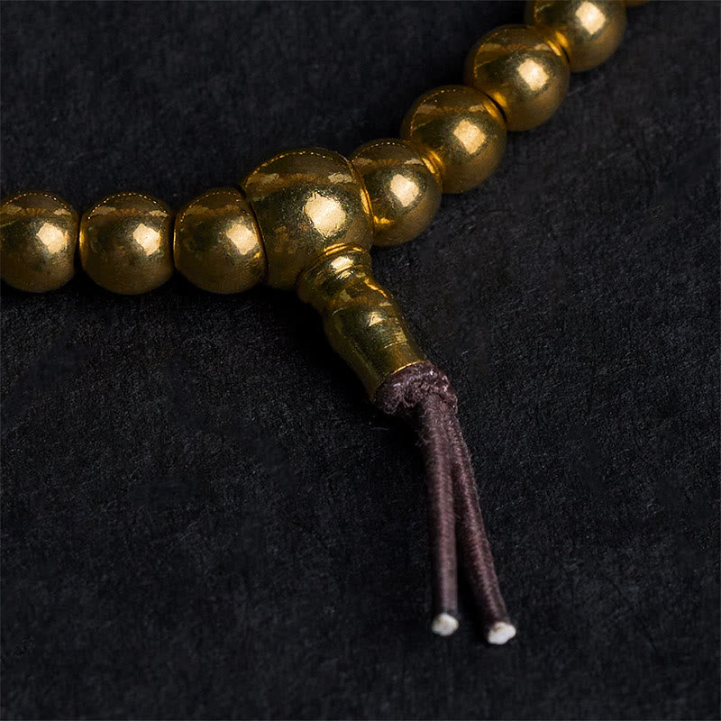 Buddha Stonesチベットレトロ純銅真鍮ビーズ開運財運ブレスレット - image 4