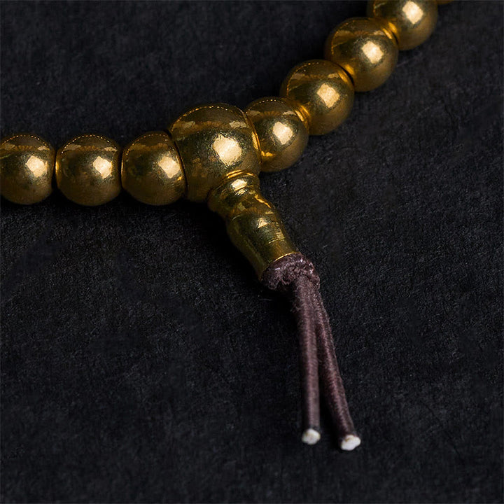 Buddha Stonesチベットレトロ純銅真鍮ビーズ開運財運ブレスレット - image 4