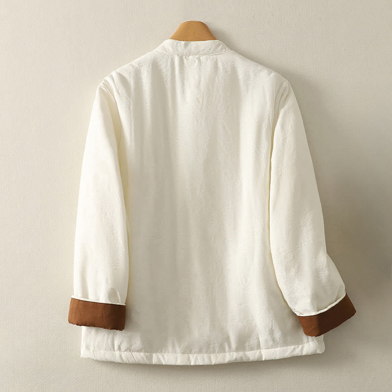 Buddha Stonesレディース 無地 フロッグボタンデザイン 長袖 コットンジャケット ポケット付き - image 6