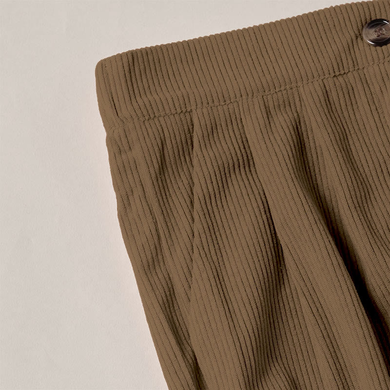 Buddha Stonesカジュアルコーデュロイストレートレッグレディースパンツ（ポケット付き） - image 5