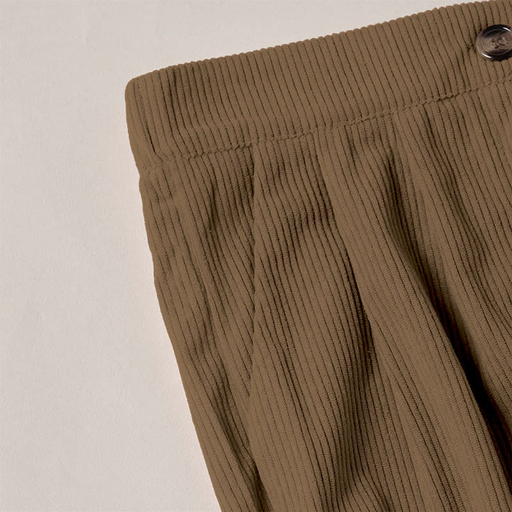 Buddha Stonesカジュアルコーデュロイストレートレッグレディースパンツ（ポケット付き） - image 5