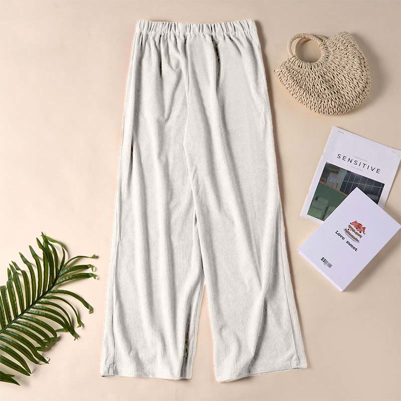 Buddha Stonesカジュアルコーデュロイストレートレッグレディースパンツ（ポケット付き） - image 15