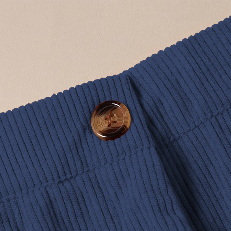 Buddha Stonesカジュアルコーデュロイストレートレッグレディースパンツ（ポケット付き） - image 25