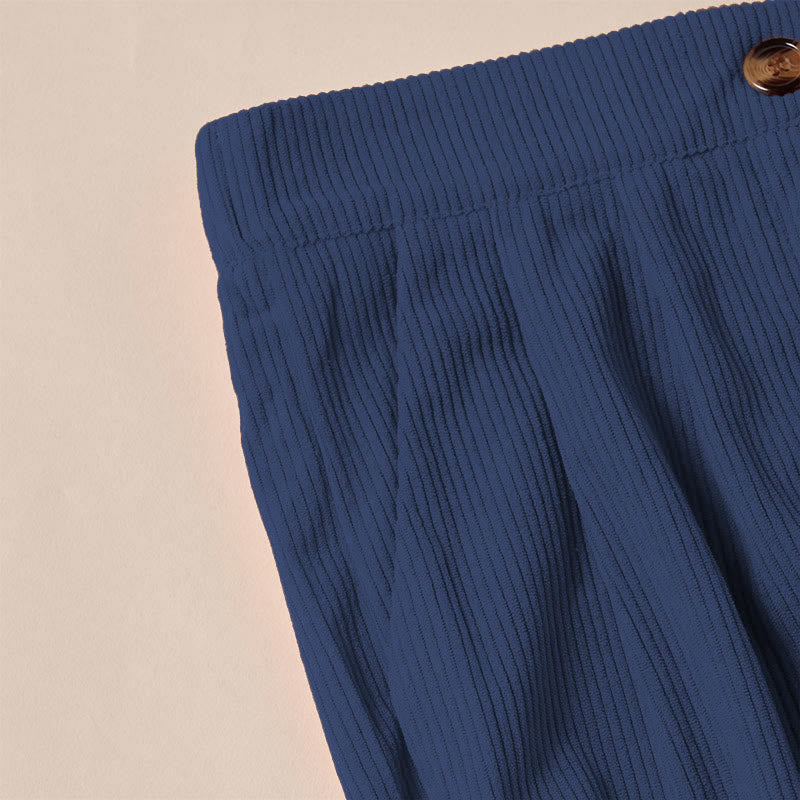 Buddha Stonesカジュアルコーデュロイストレートレッグレディースパンツ（ポケット付き） - image 31