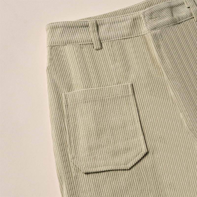 Buddha Stonesプレーンコーデュロイポリエステルレディースボタンワイドレッグパンツ（ポケット付き） - image 11