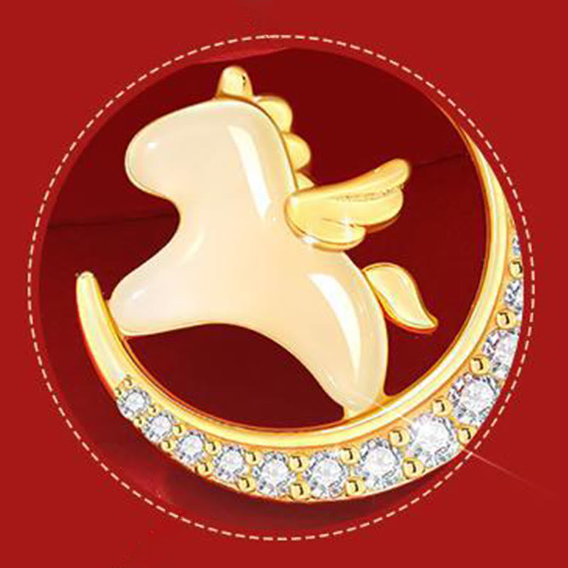 Buddha Stones馬年 925 スターリングシルバー 和田翡翠 ジルコン 豊穣 ペンダントネックレス - image 7