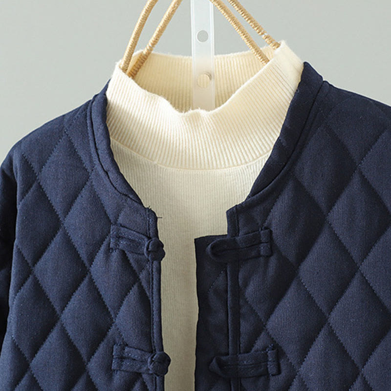 Buddha Stonesエスニック フロッグボタン パッチワーク レディース 厚手コットン 長袖ジャケット ポケット付き - image 7