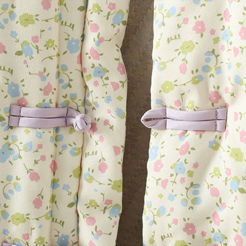 Buddha Stonesボタンデザイン 花柄 レディース コットン 長袖 厚手 ジャケット ポケット付き - image 5