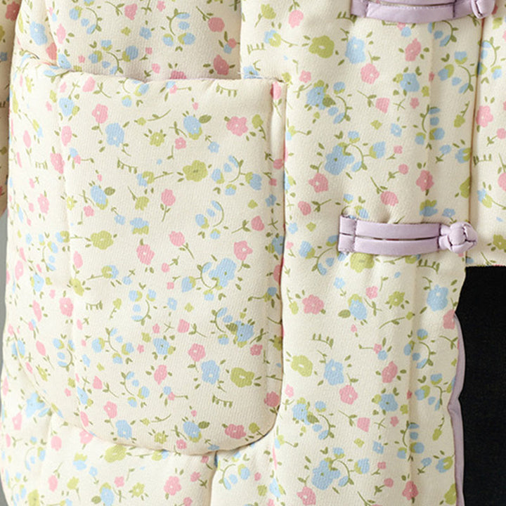 Buddha Stonesボタンデザイン 花柄 レディース コットン 長袖 厚手 ジャケット ポケット付き - image 6