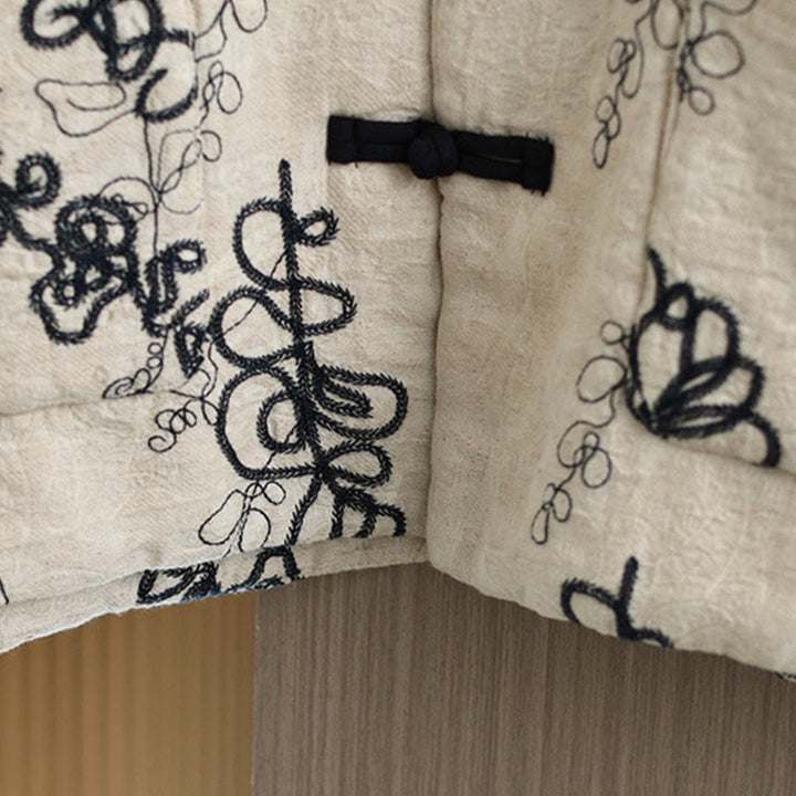 Buddha Stonesレディース 冬用 長袖 スタンドカラー フロッグボタン コットンパッド入り ポケット付きジャケット - image 25