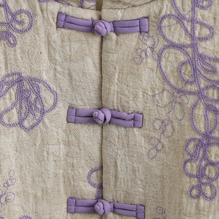 Buddha Stonesレディース 冬用 長袖 スタンドカラー フロッグボタン コットンパッド入り ポケット付きジャケット - image 12