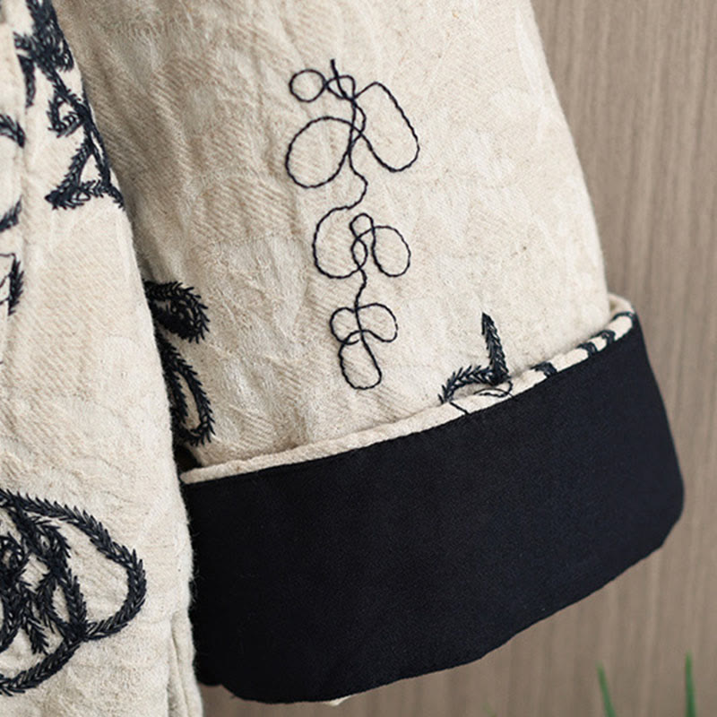 Buddha Stonesレディース 冬用 長袖 スタンドカラー フロッグボタン コットンパッド入り ポケット付きジャケット - image 24