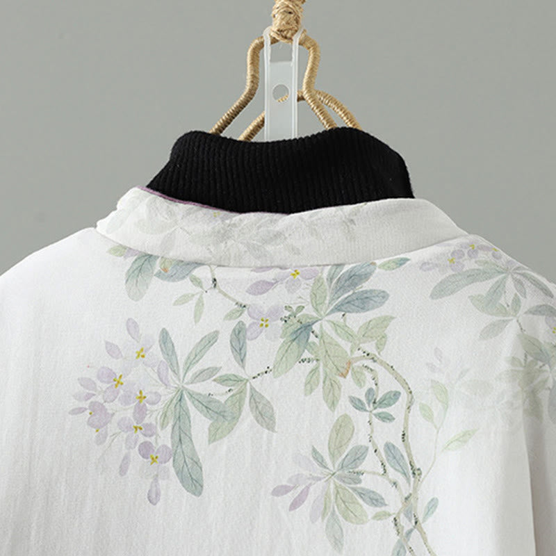 Buddha Stonesレディース プリント花柄 長袖 フロッグボタン コットンジャケット - image 3