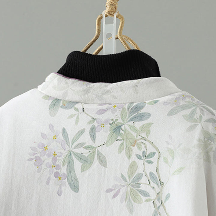 Buddha Stonesレディース プリント花柄 長袖 フロッグボタン コットンジャケット - image 3