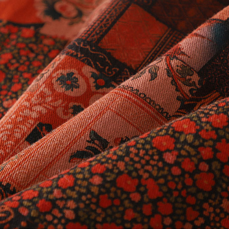 Buddha Stonesレディース エスニックフローラル 長袖 フロッグボタン コットン サーマルジャケット - image 7