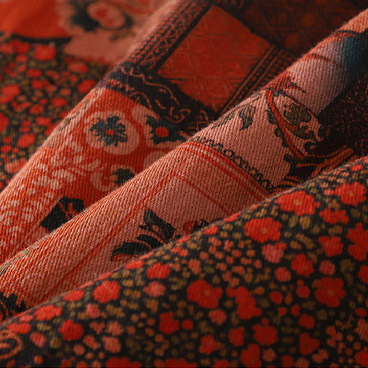 Buddha Stonesレディース エスニックフローラル 長袖 フロッグボタン コットン サーマルジャケット - image 7