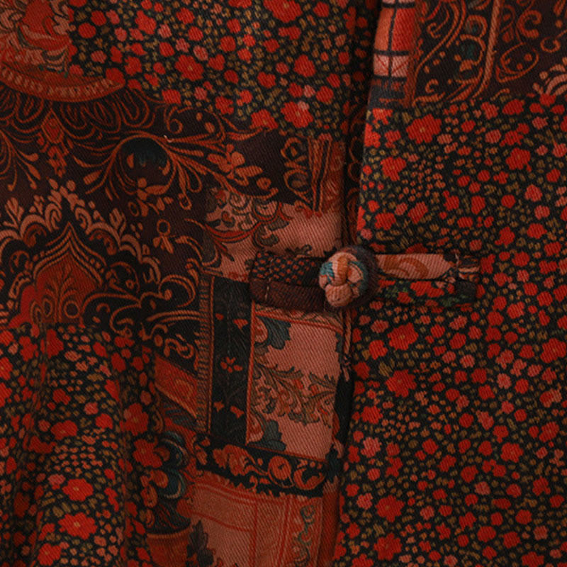 Buddha Stonesレディース エスニックフローラル 長袖 フロッグボタン コットン サーマルジャケット - image 8